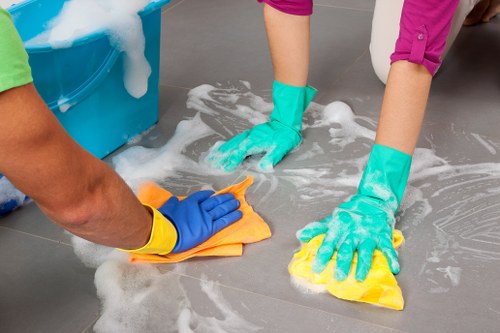 Team member responding to a carpet cleaning complaint with care