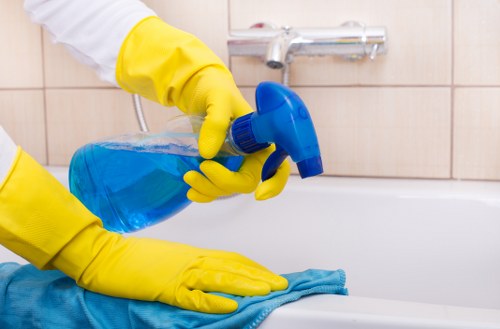 Eco-conscious carpet cleaning operations with waste sorting and reuse